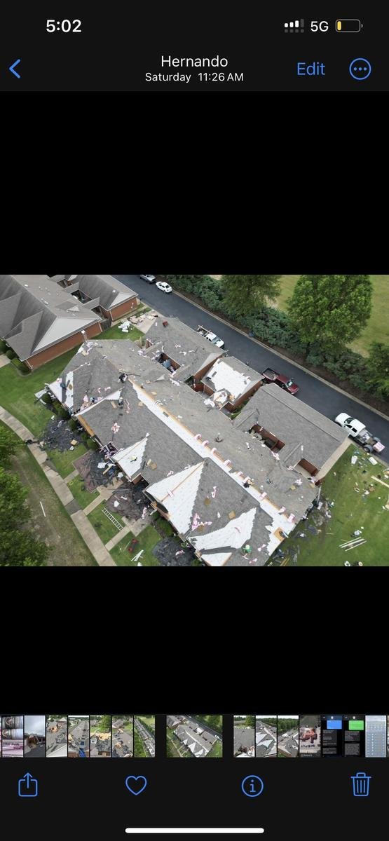 Roof damage before replacement Hernando